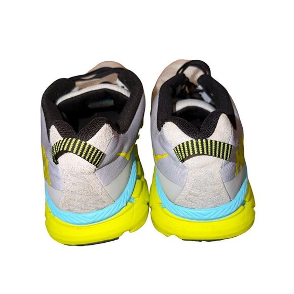 Hoka men’s Clifton 6 Athletic Shoes - White, Yellow, and Blue size 11 main image 5
